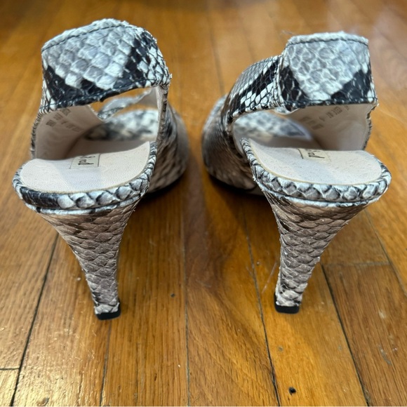 Paul Green Leather Snake Textured Heels Pumps - Picture 5 of 6